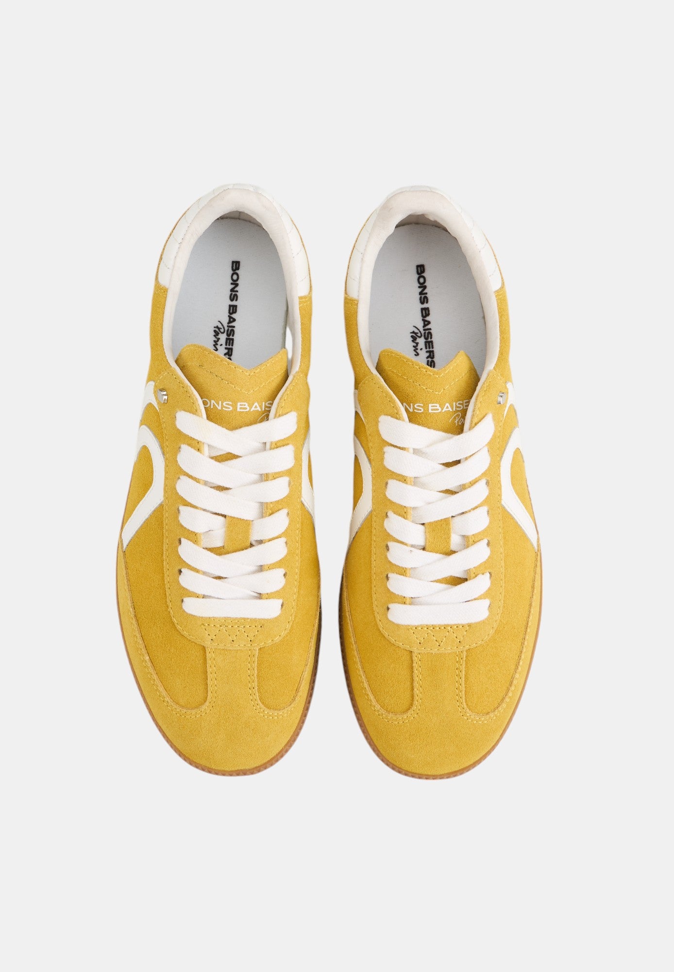 Baskets en cuir-Billie-Suede Jaune Blanc