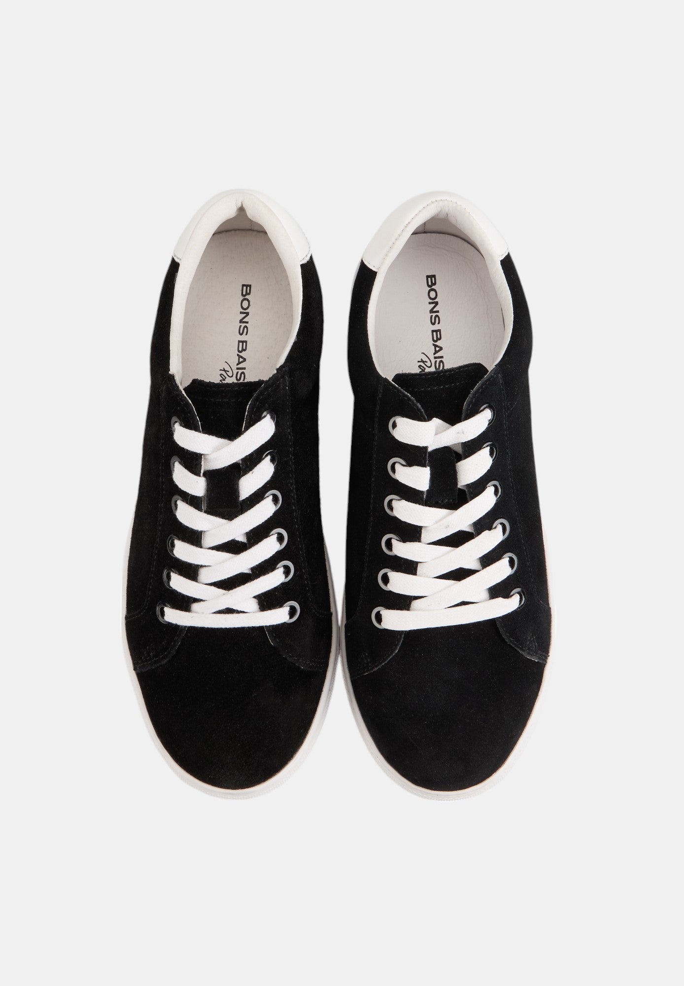 Baskets en cuir-Simone-Noir Suede