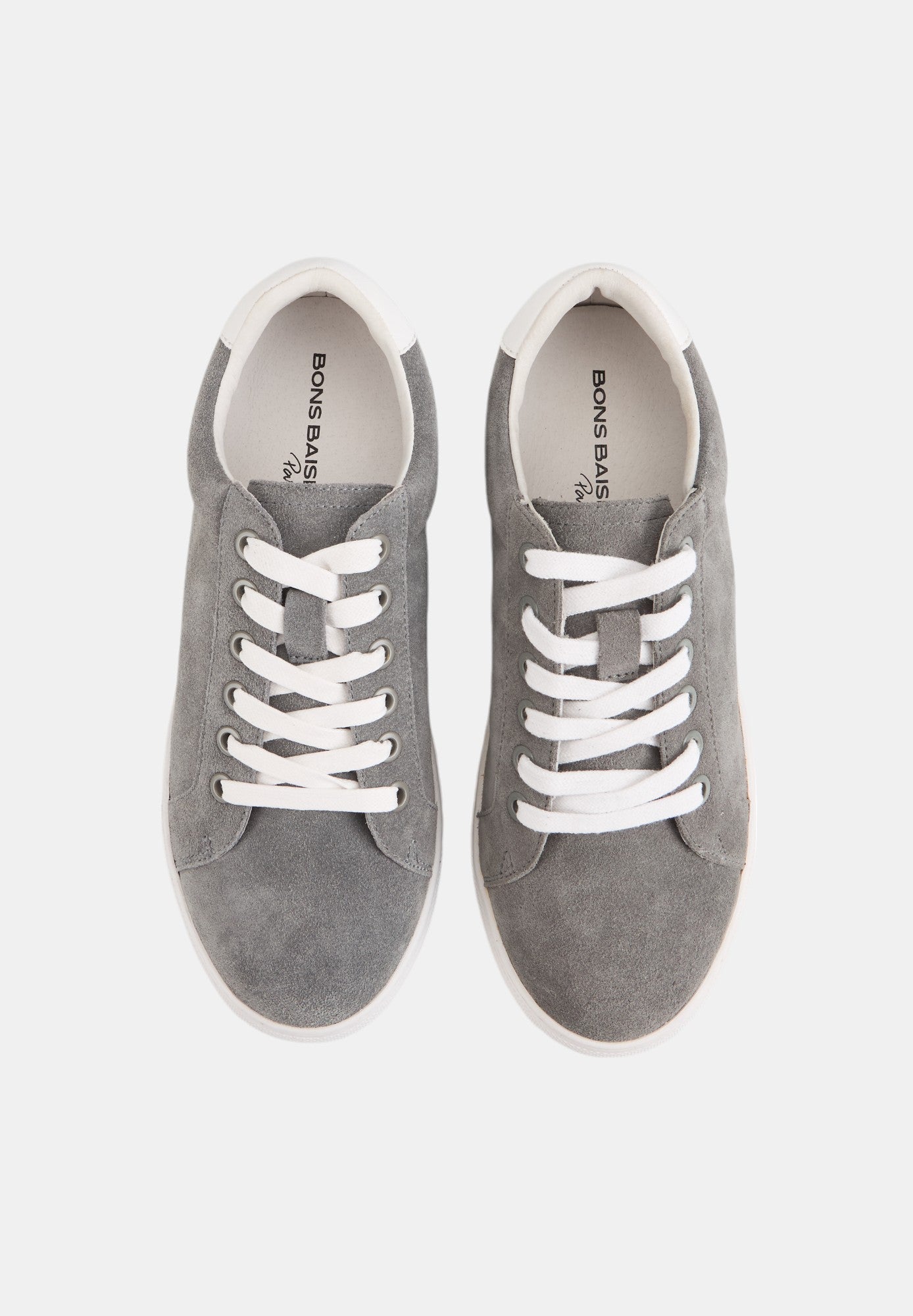 Baskets en cuir-Simone-Gris Suede