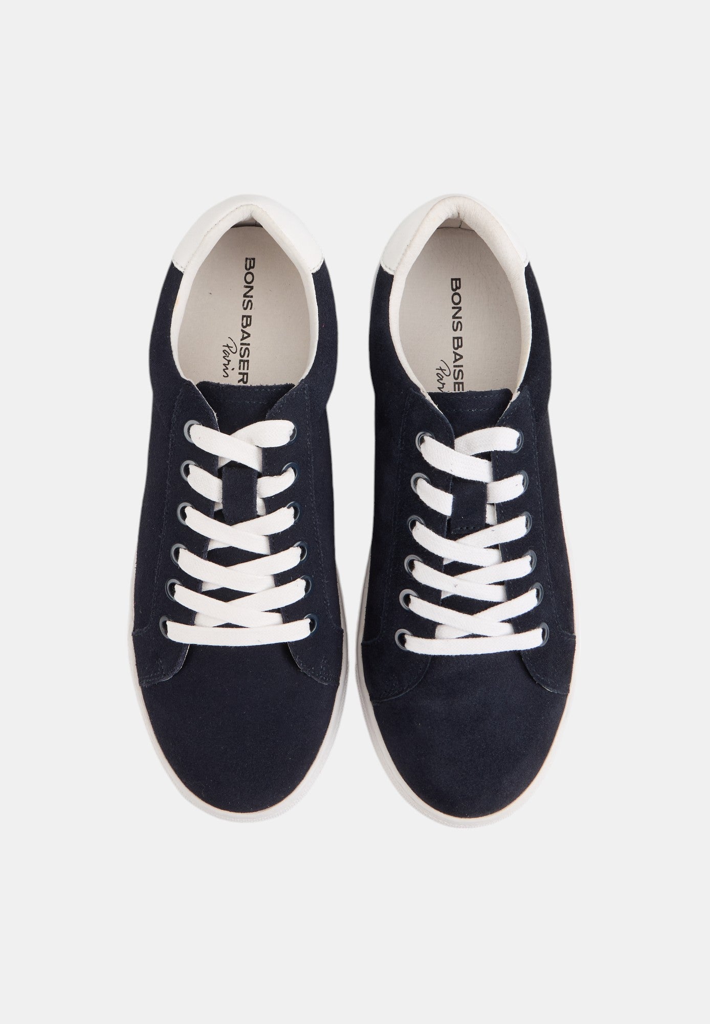 Baskets en cuir-Simone-Bleu Navy Suede