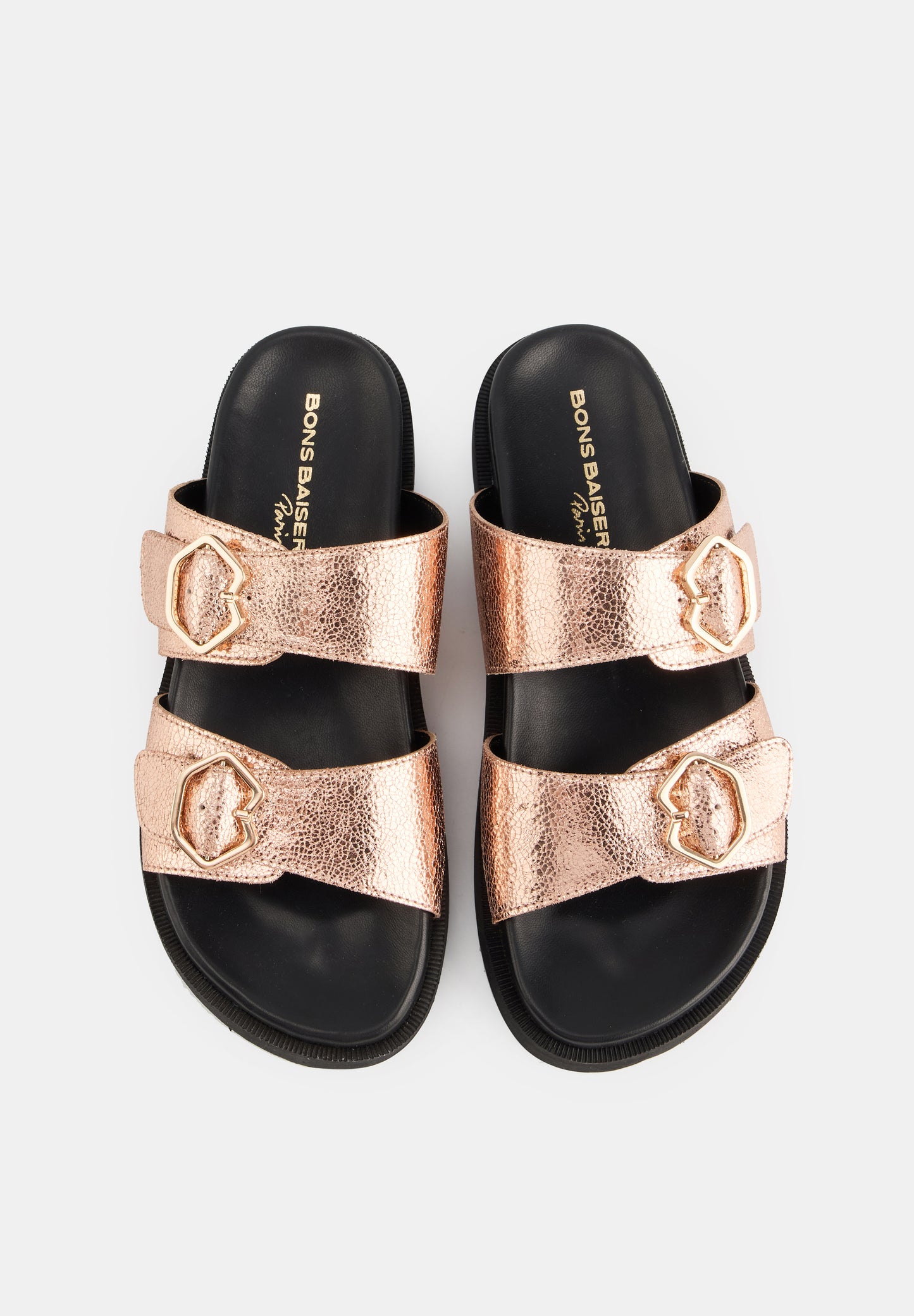 Nina-Cuir Craquelé Rose Gold