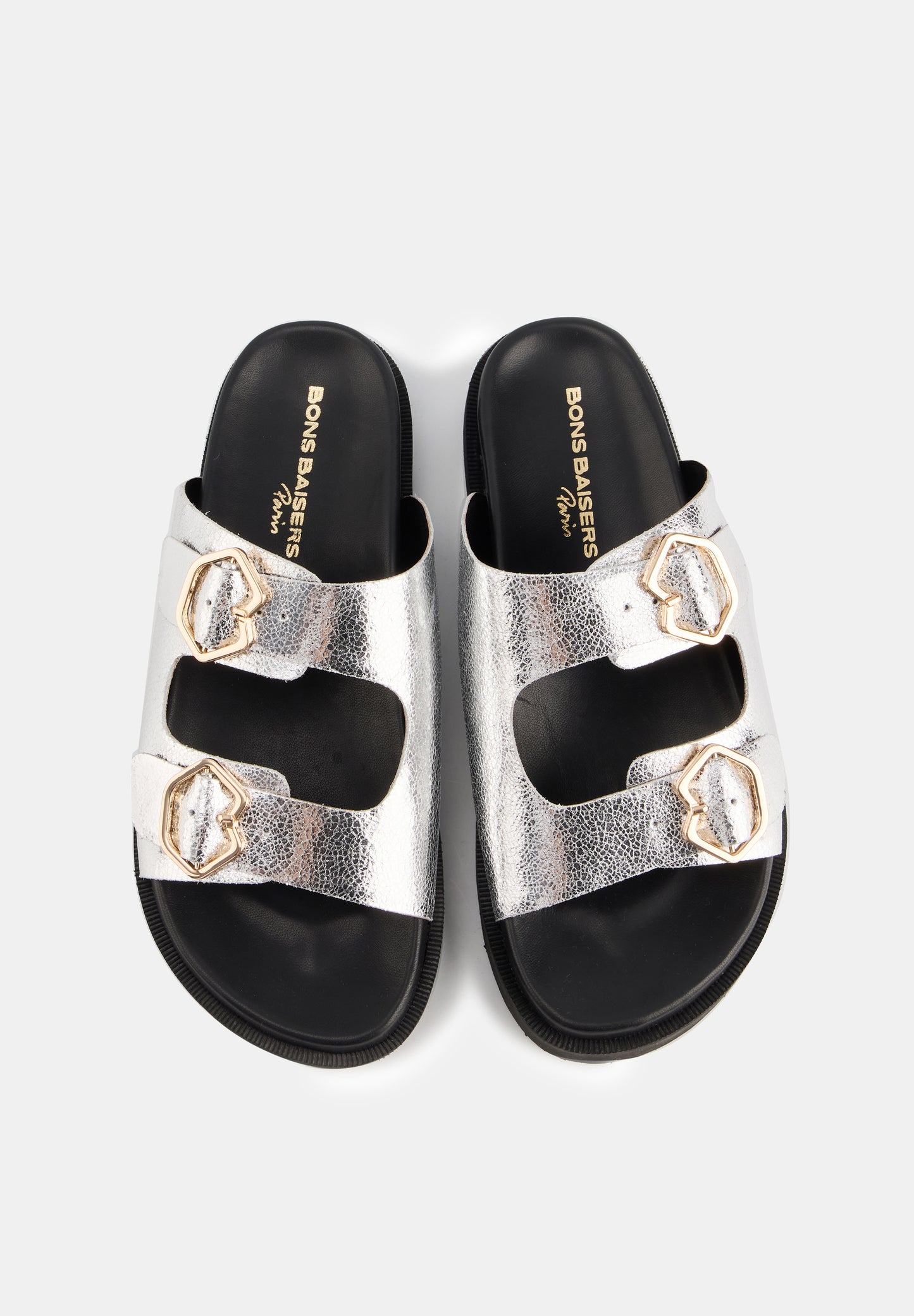 Paola-Cuir Craquelé Silver