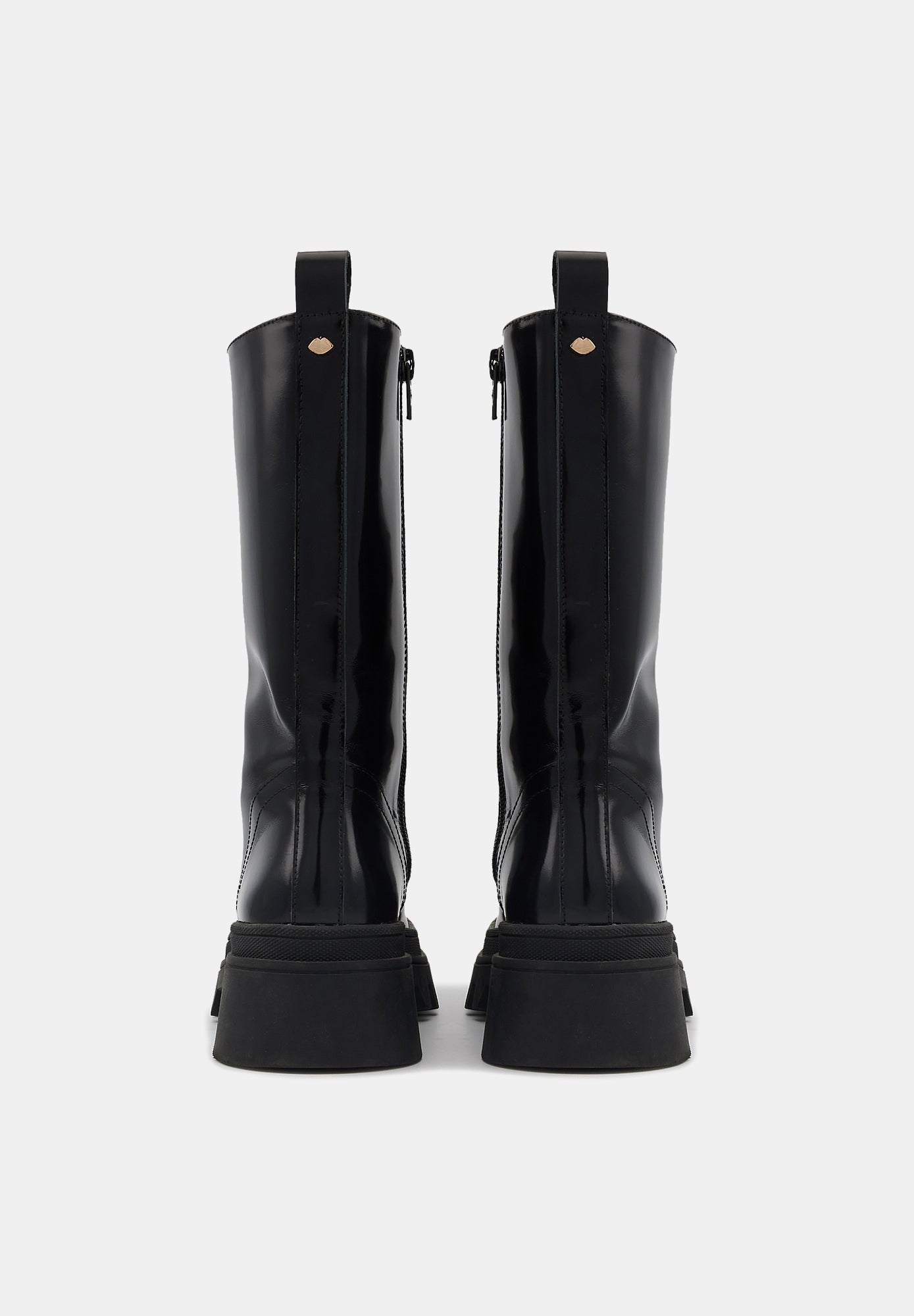 Boots à lacets - Cuir Glacé Noir - Anita