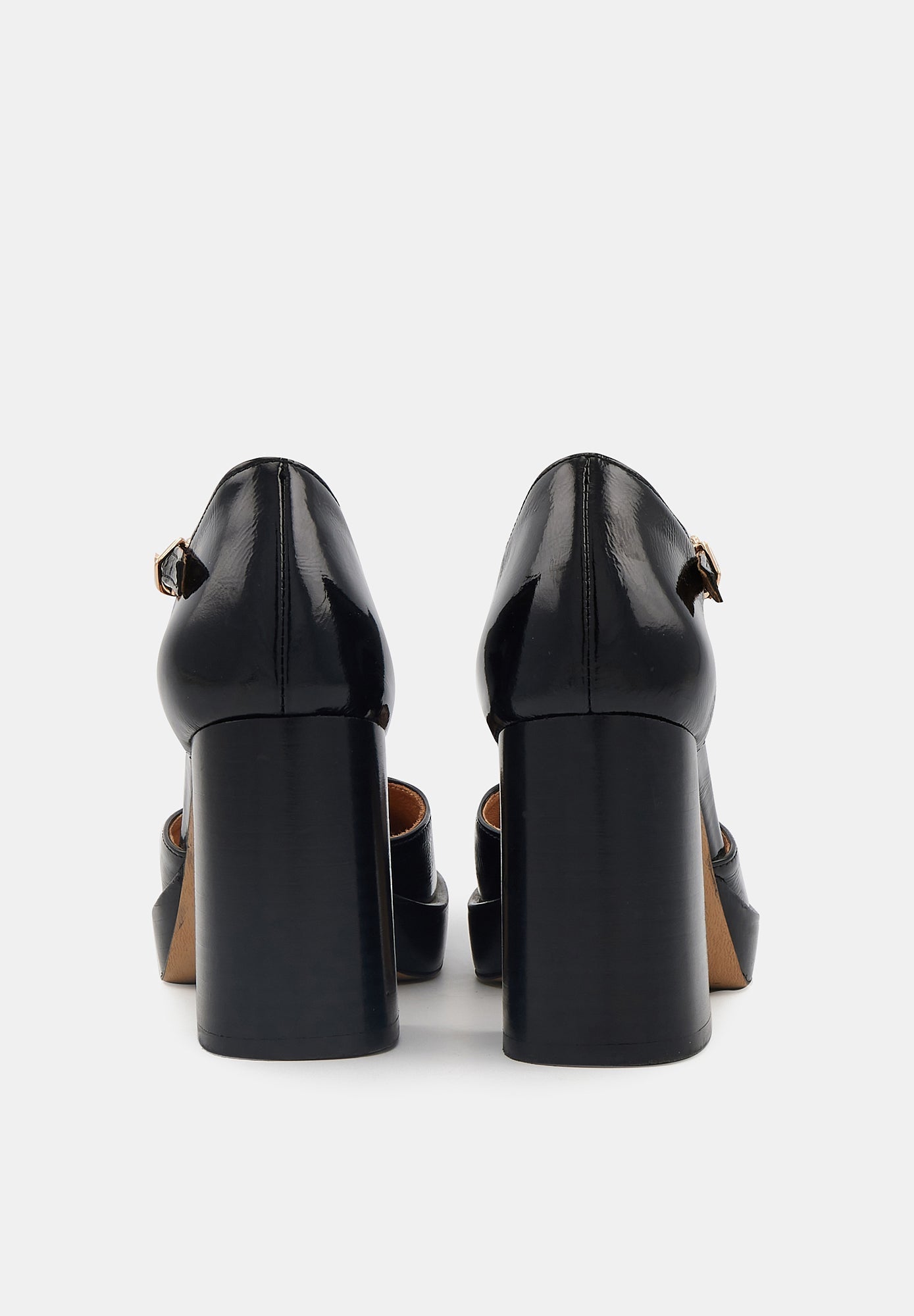 Sandales à talons - Cuir Brillant Noir - Ivy