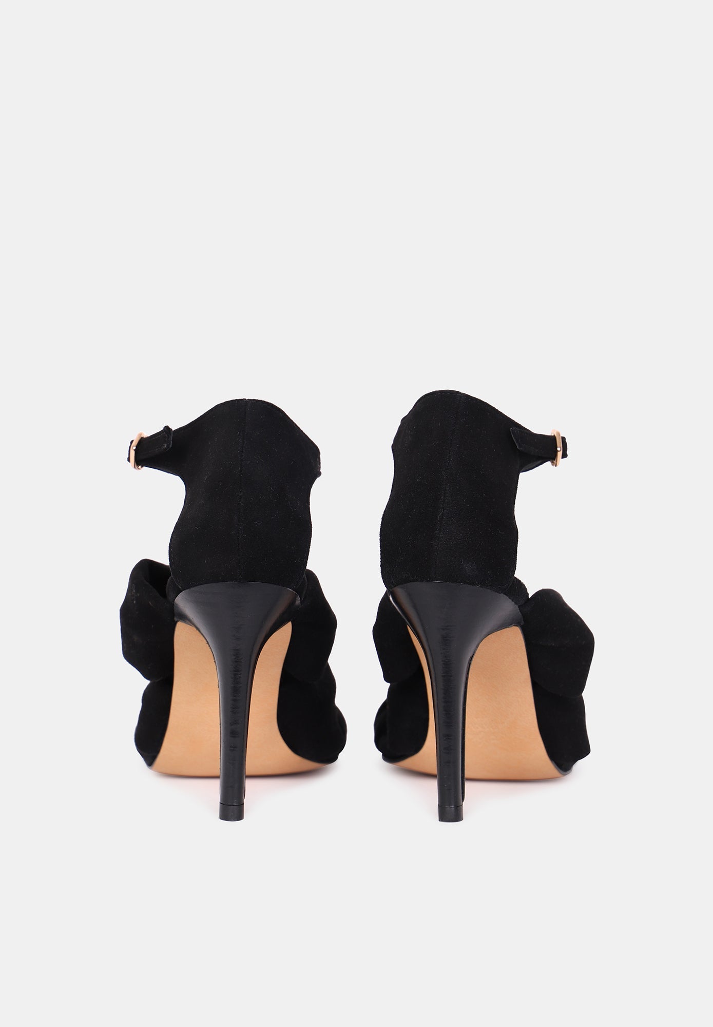 Michelle-Black Velvet Leather