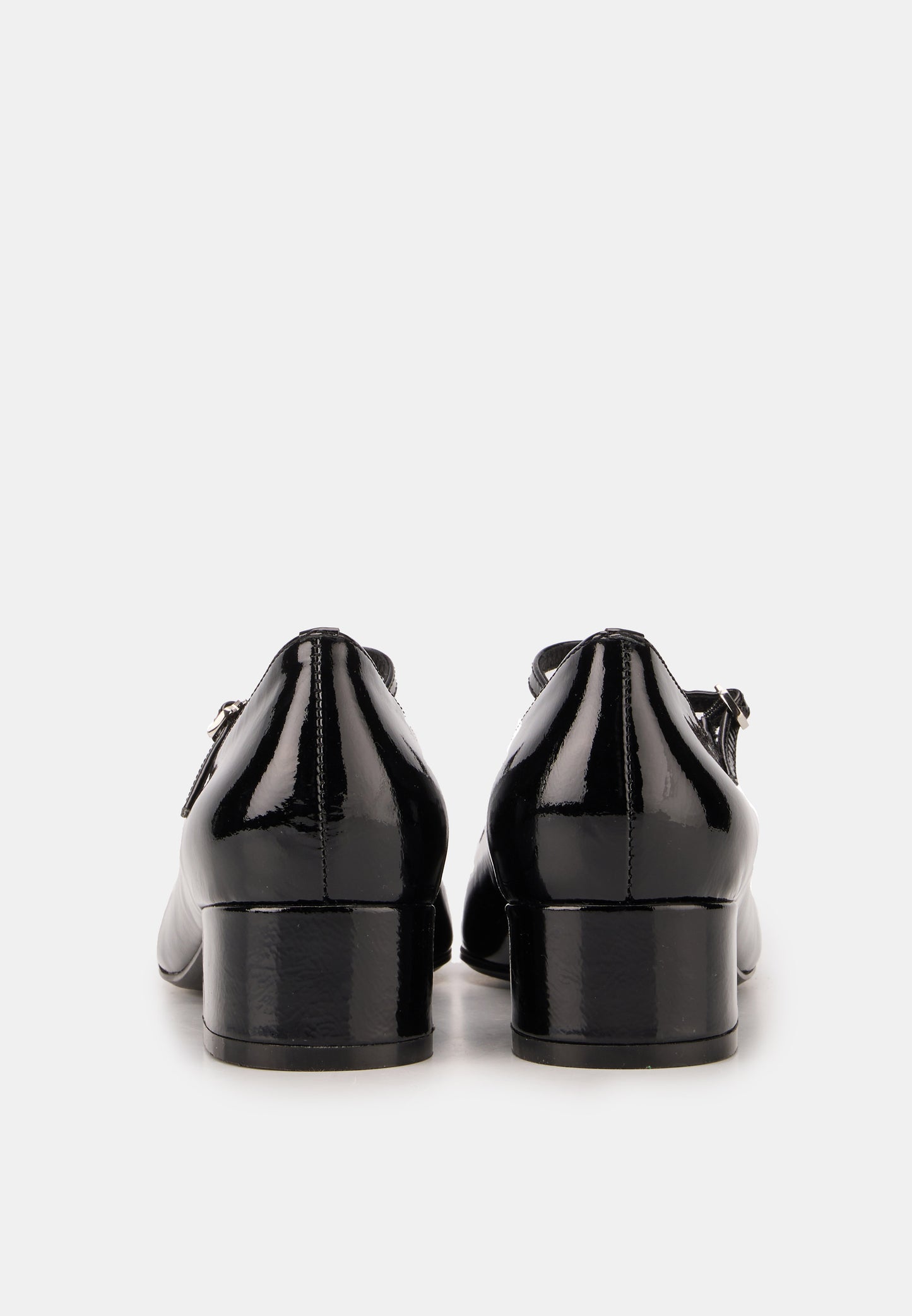 Babies à brides - Cuir brillant Noir - Alba