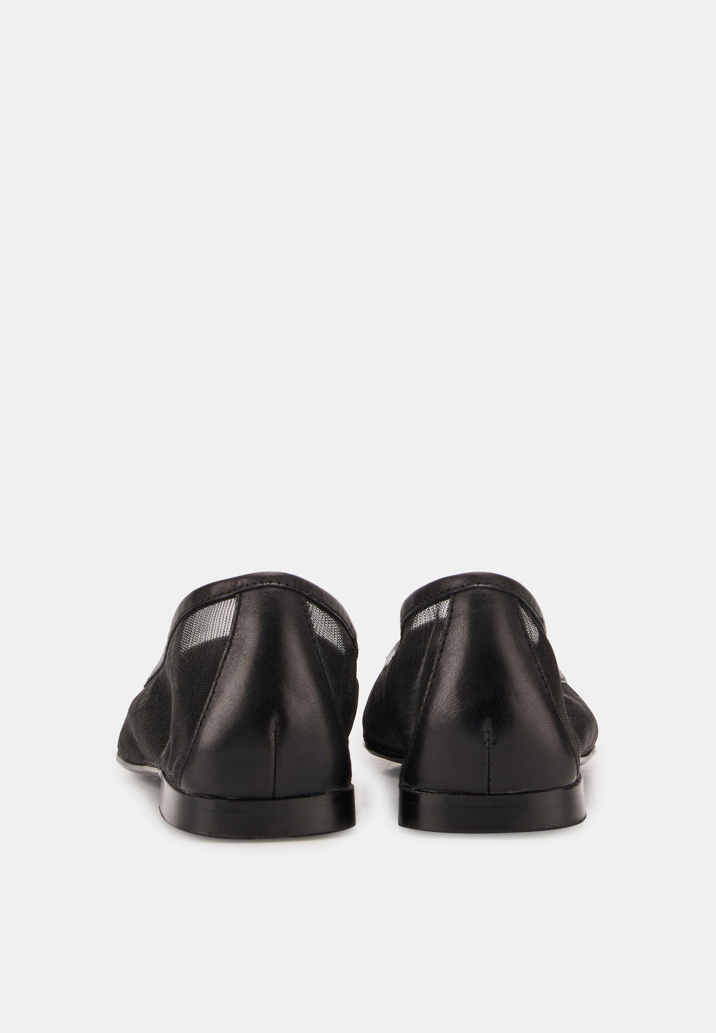 Ballerines - Resille et Cuir Noir - Elisa