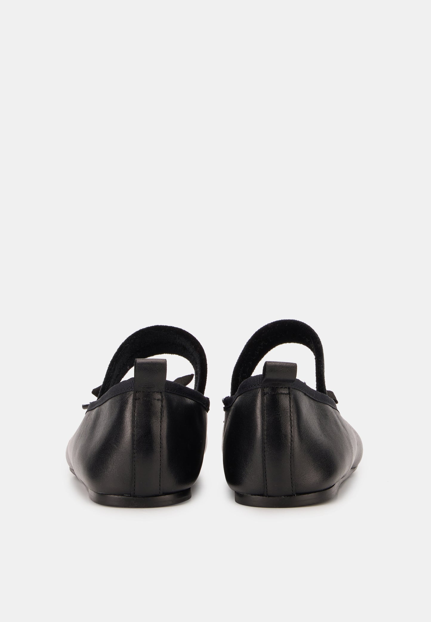 Ballerines à Brides - Cuir Noir - Félicie