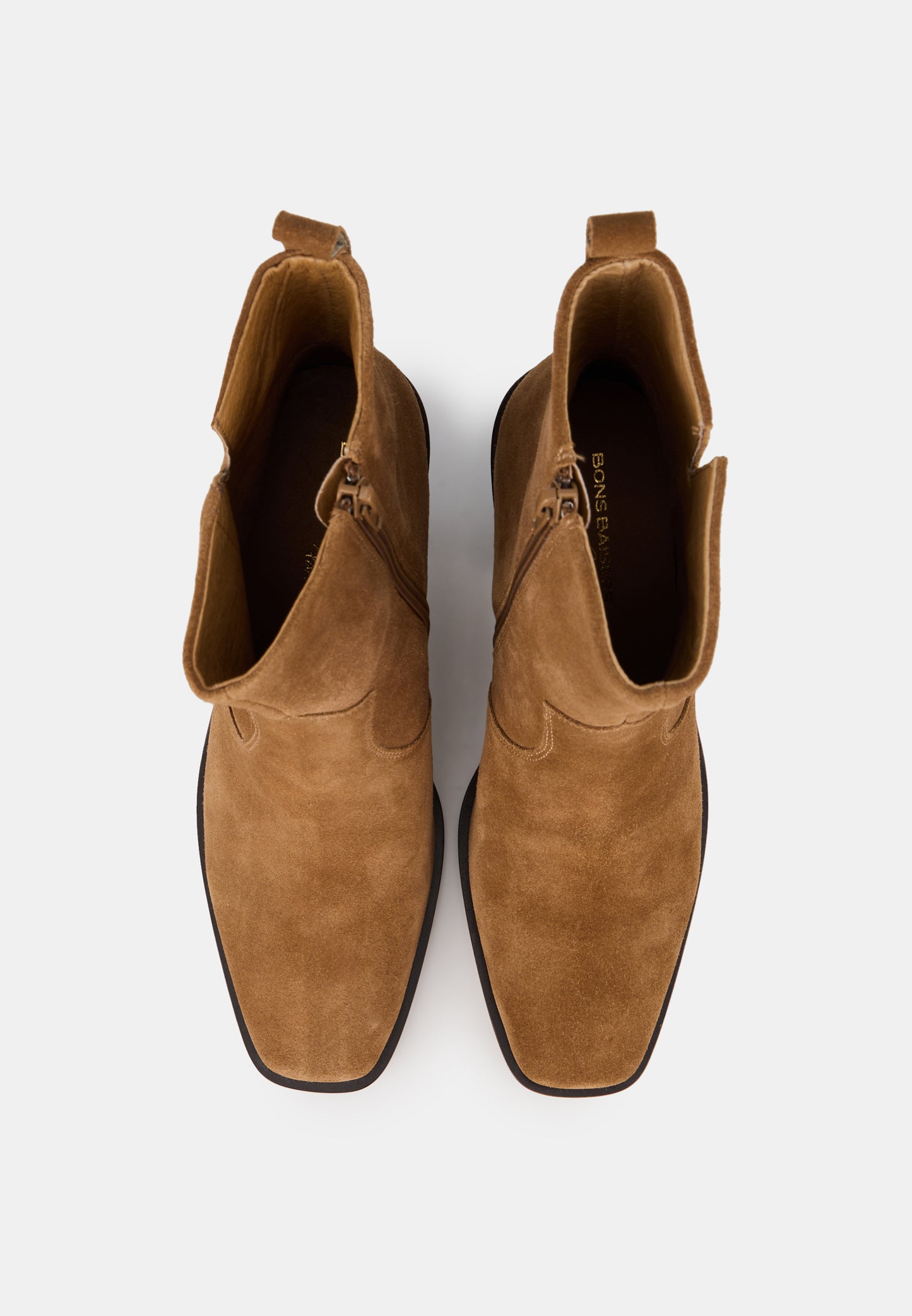 Bottines western - Cuir Suede Camel - Nour