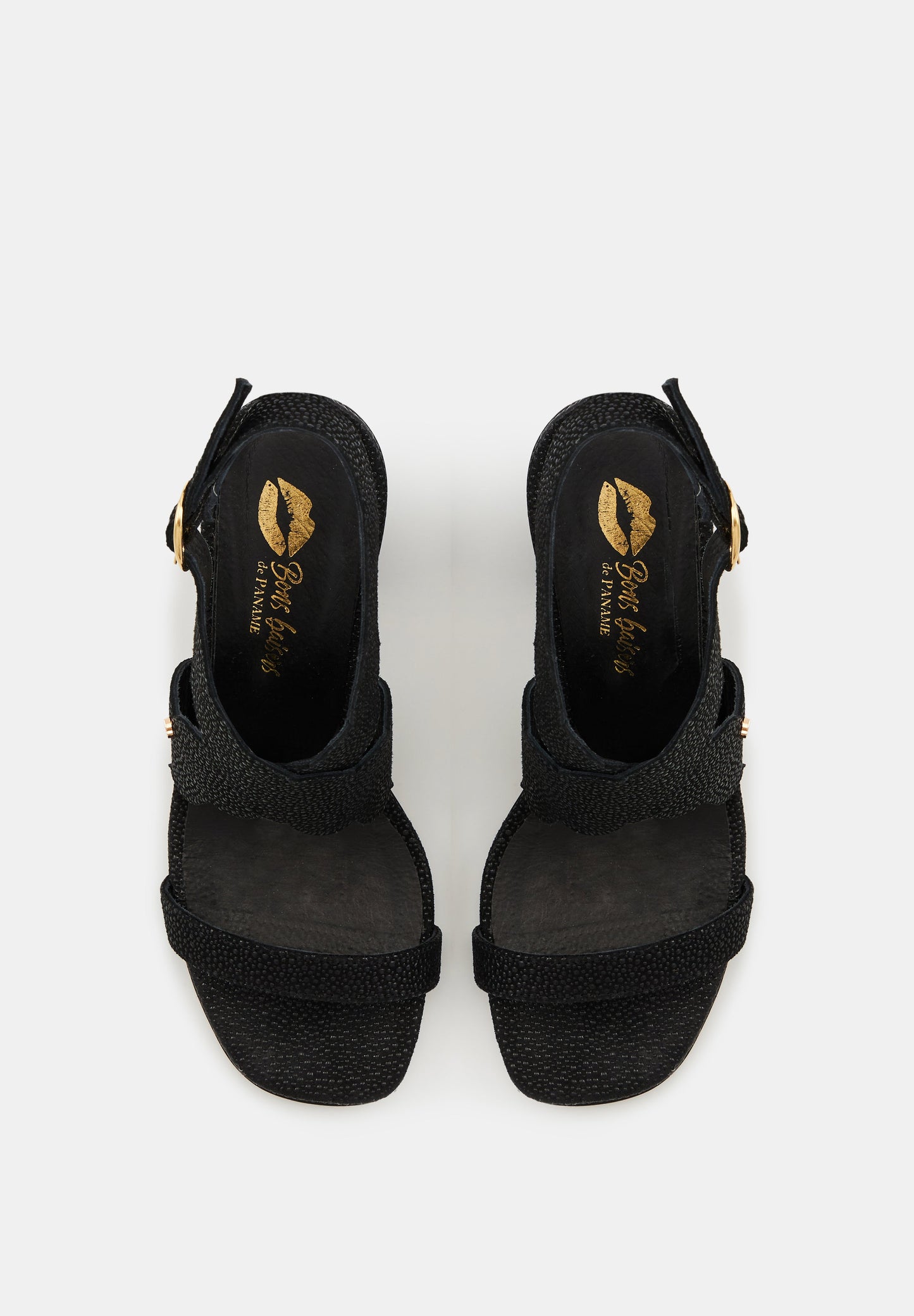 Octavie-Black Beaded Leather