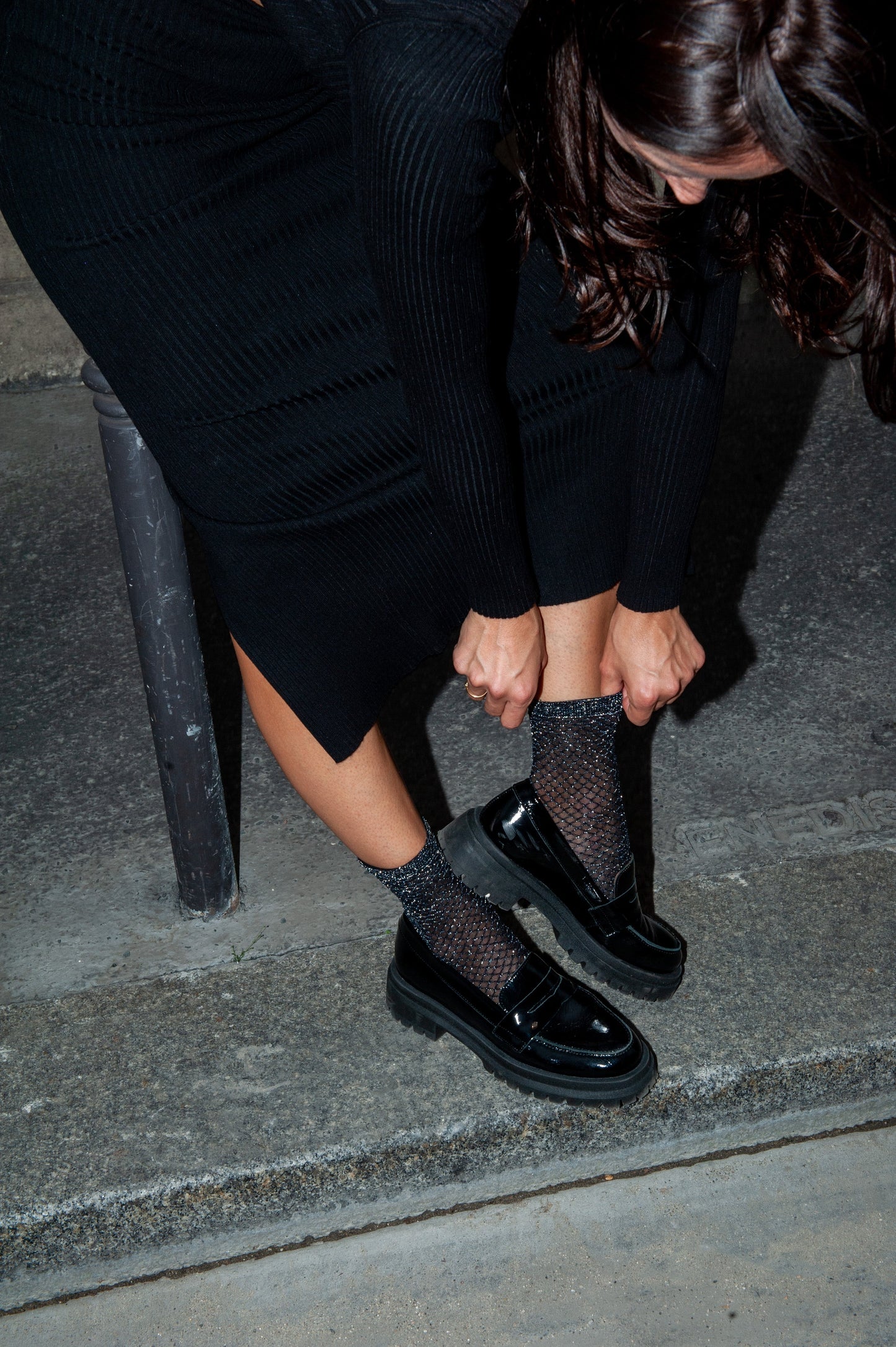 COLLANT - Socquette-Petite Résille Lurex