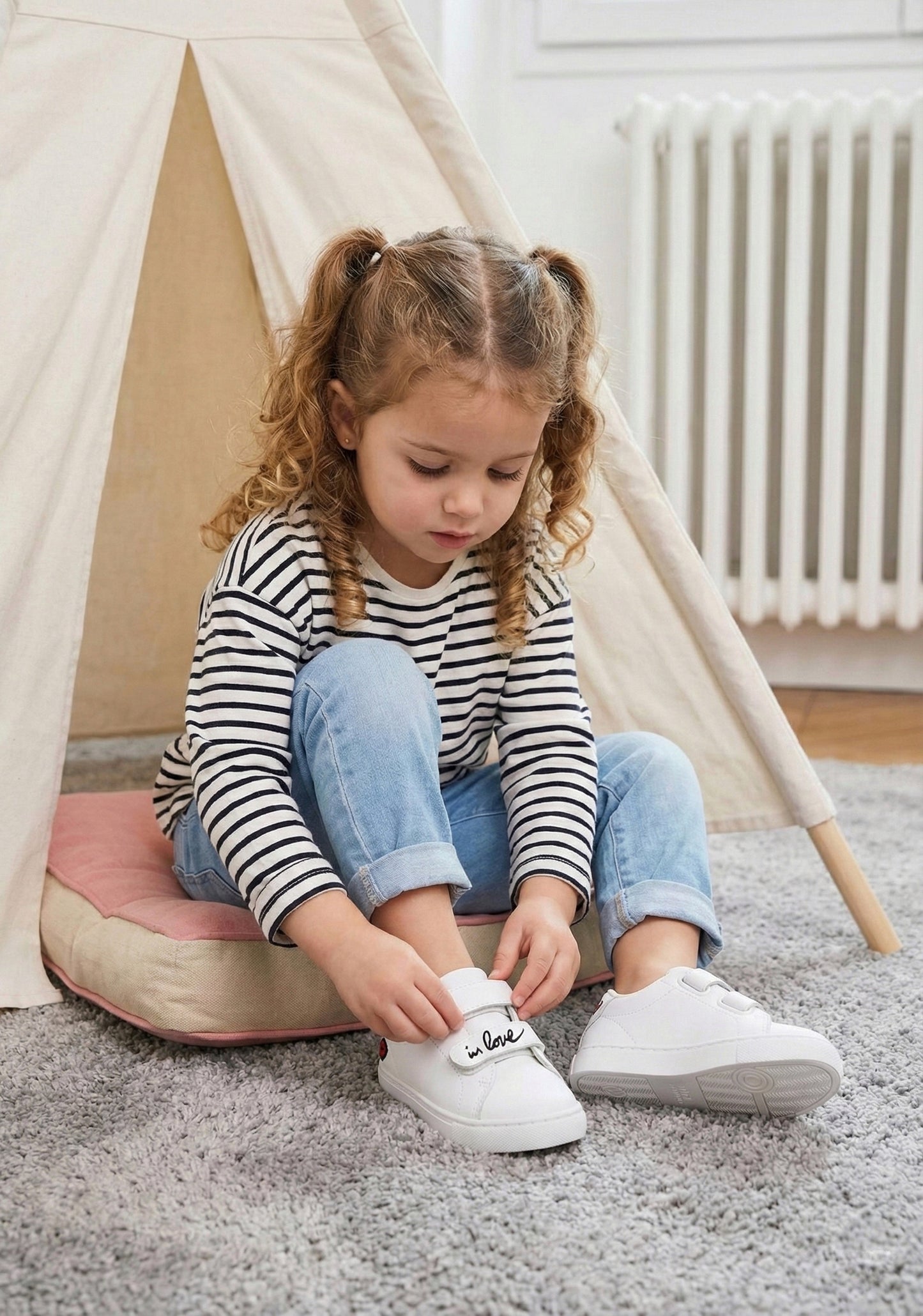 Baskets en cuir-Mini Edith in love-Heart