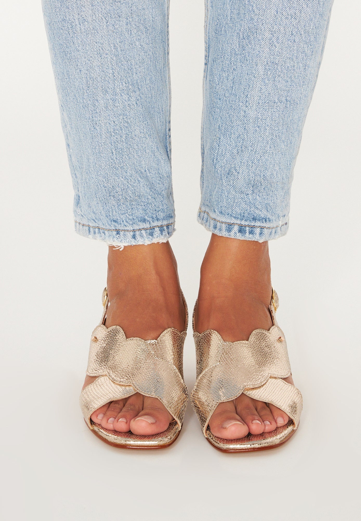 Rosie-Cuir Snake Rose Gold