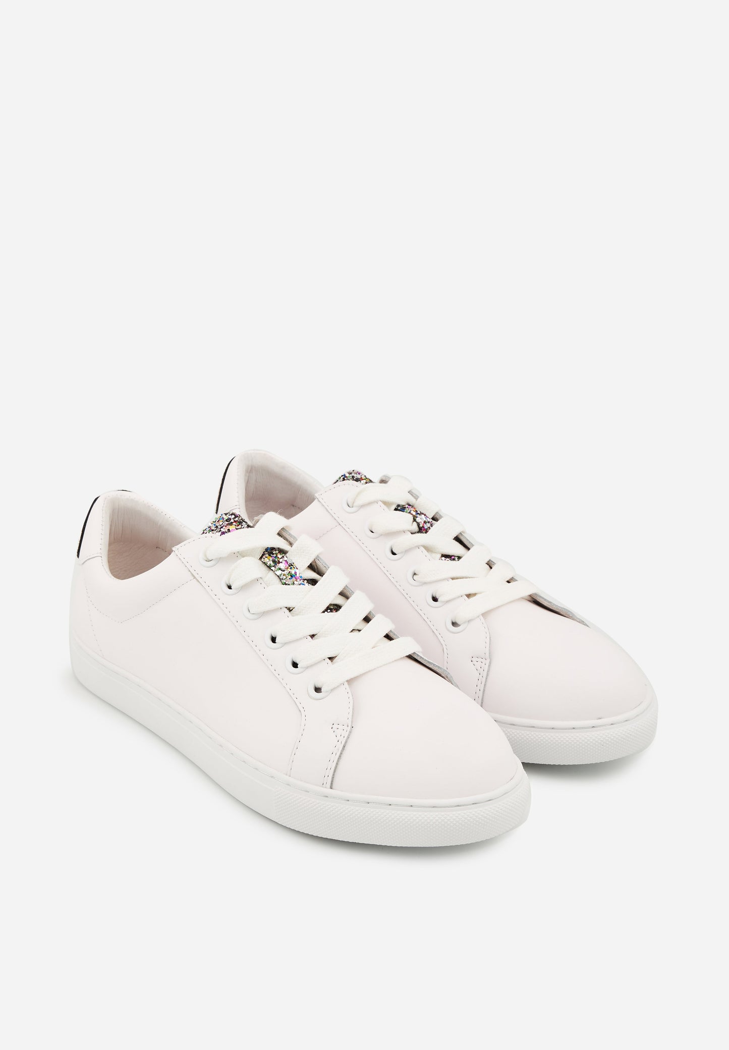 Baskets en cuir-Simone-Glitter Tongue