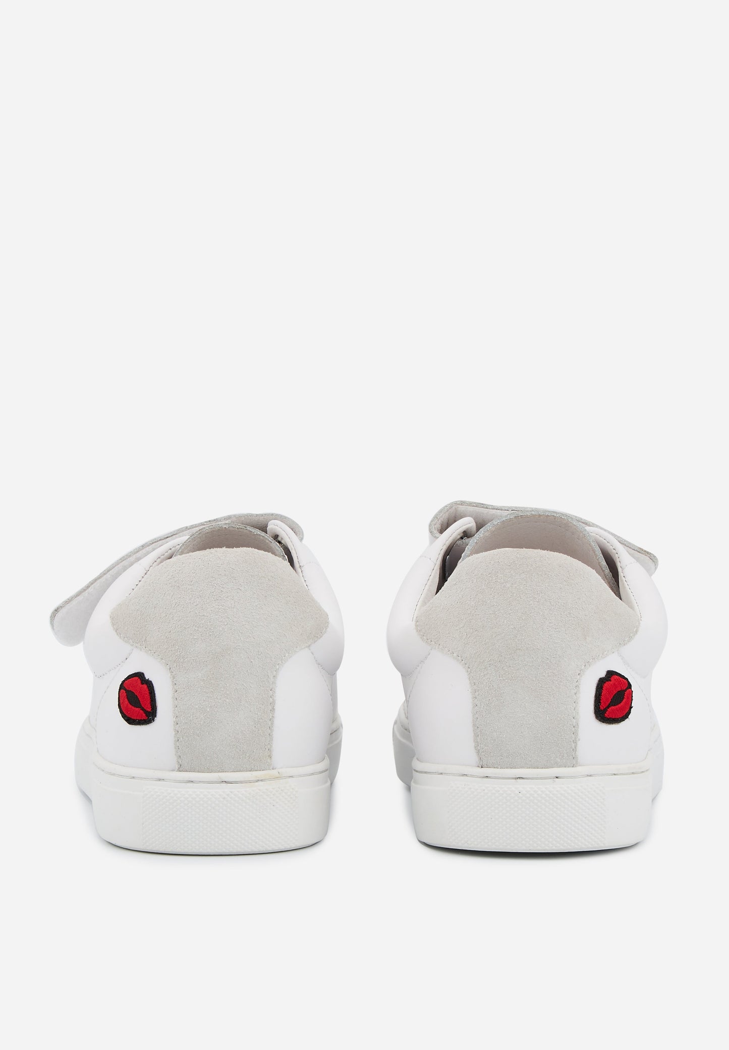 Baskets en cuir-Edith Amore-Blanc/Noir