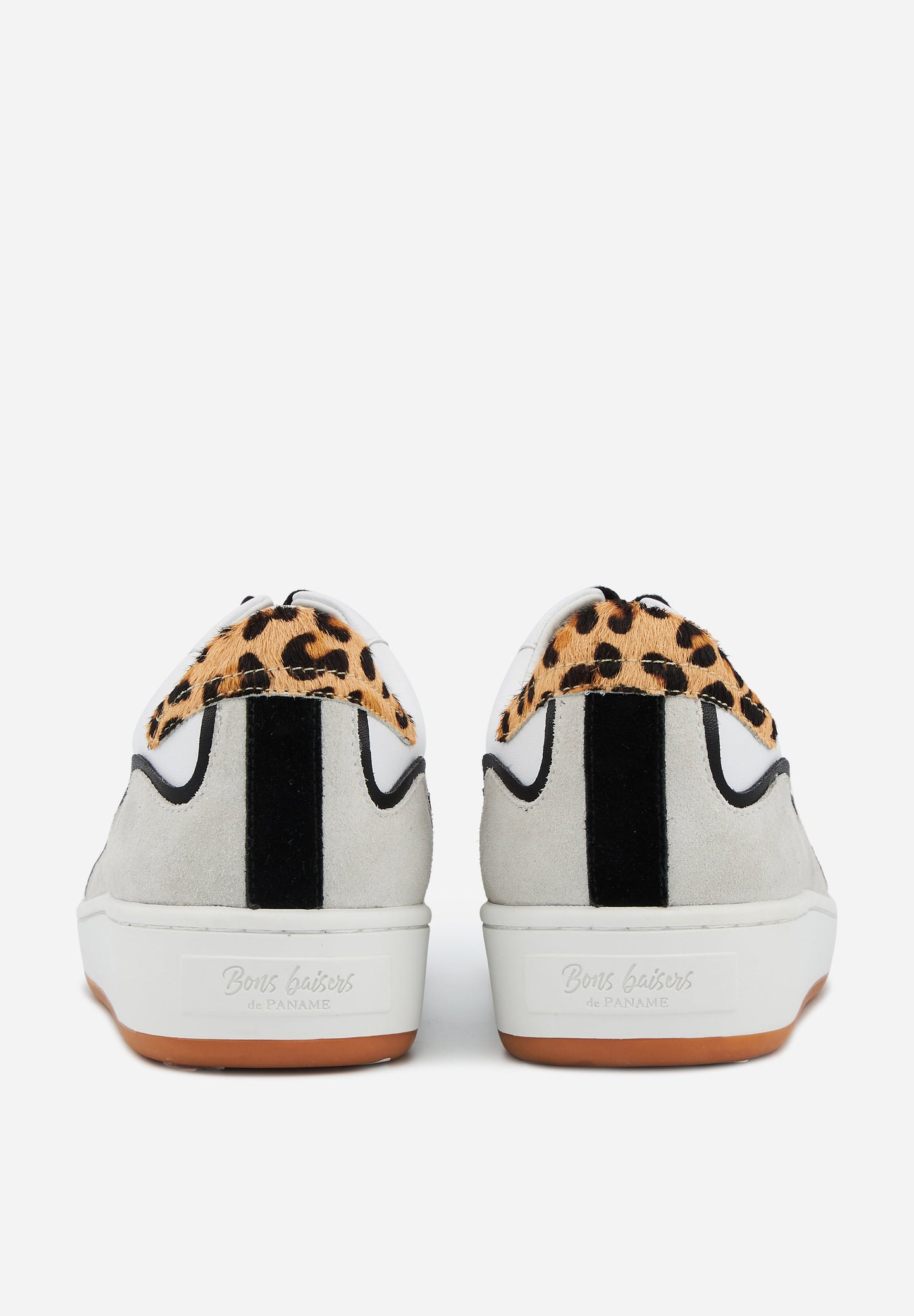 Baskets en cuir-Loulou-Blanc Gold Leopard