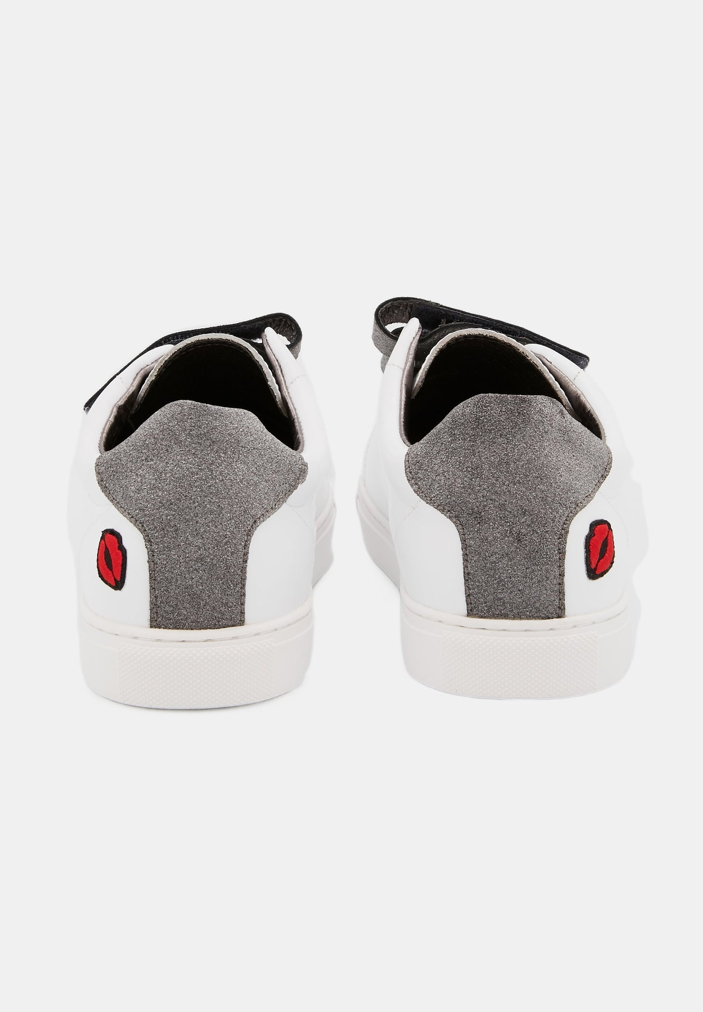 Baskets en cuir-Edith-Blanc/Glitter Gun