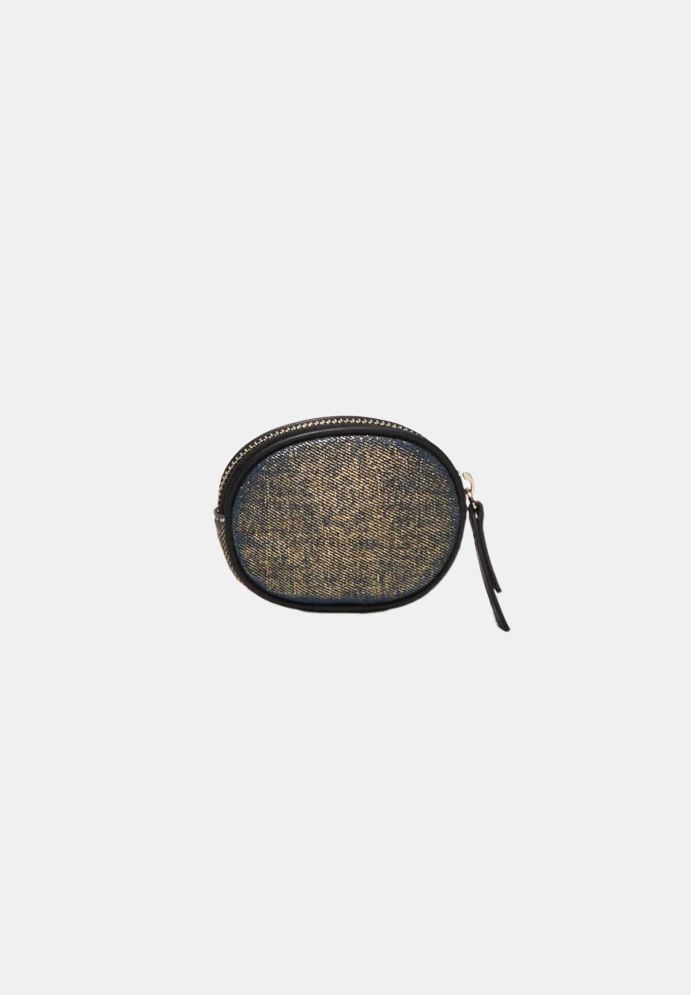 Round Coin Purse-Sororite Gold Denim