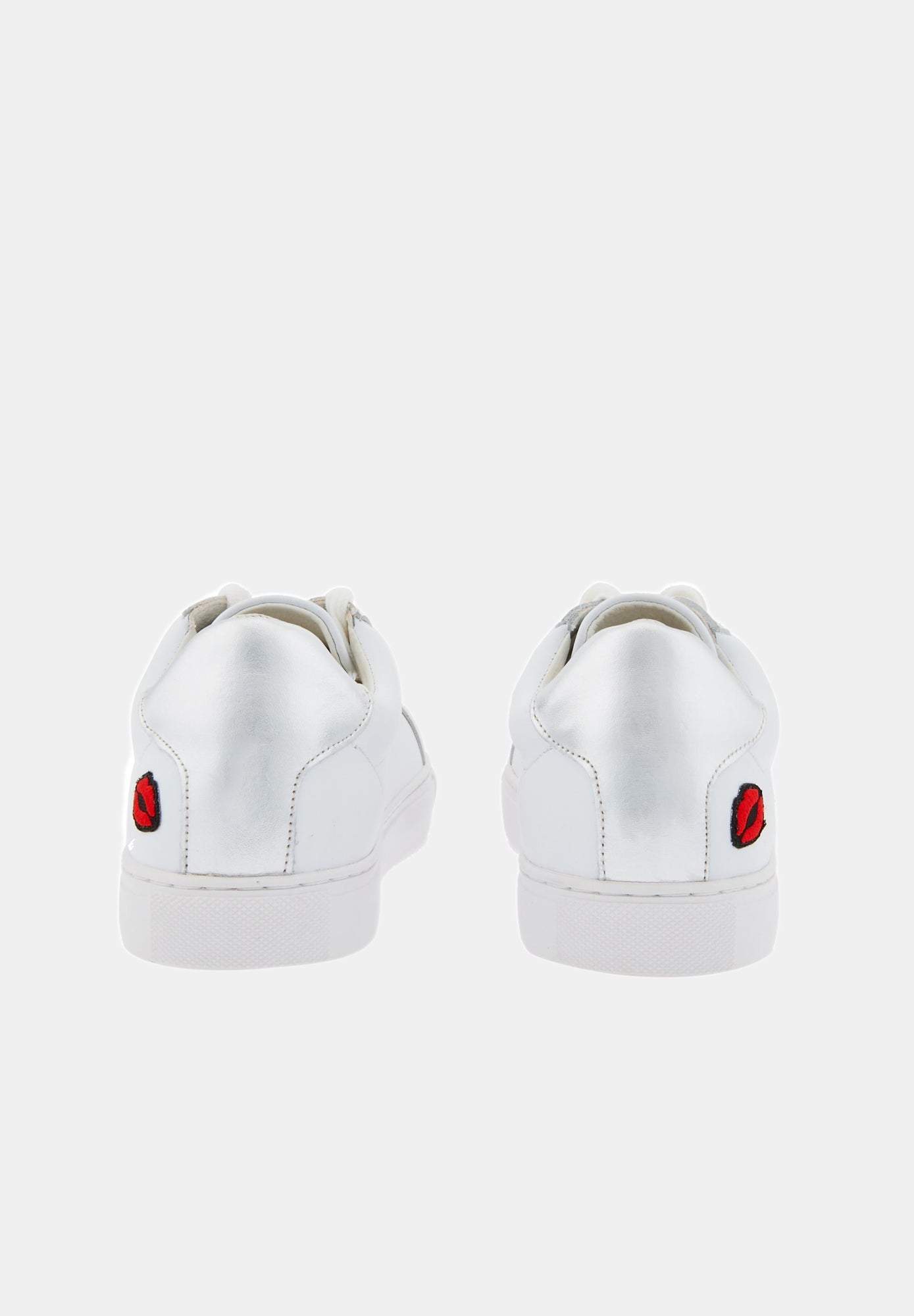 Baskets en cuir-Simone Petit Amour-Argent