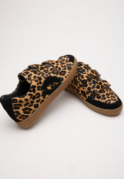 Baskets en cuir-Elisabeth-Leopard Noir