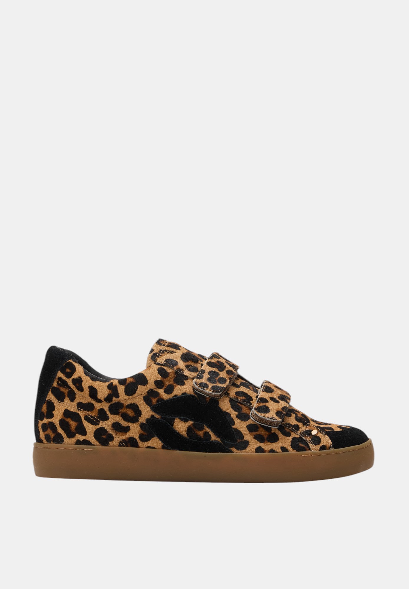 Baskets en cuir-Elisabeth-Leopard Noir