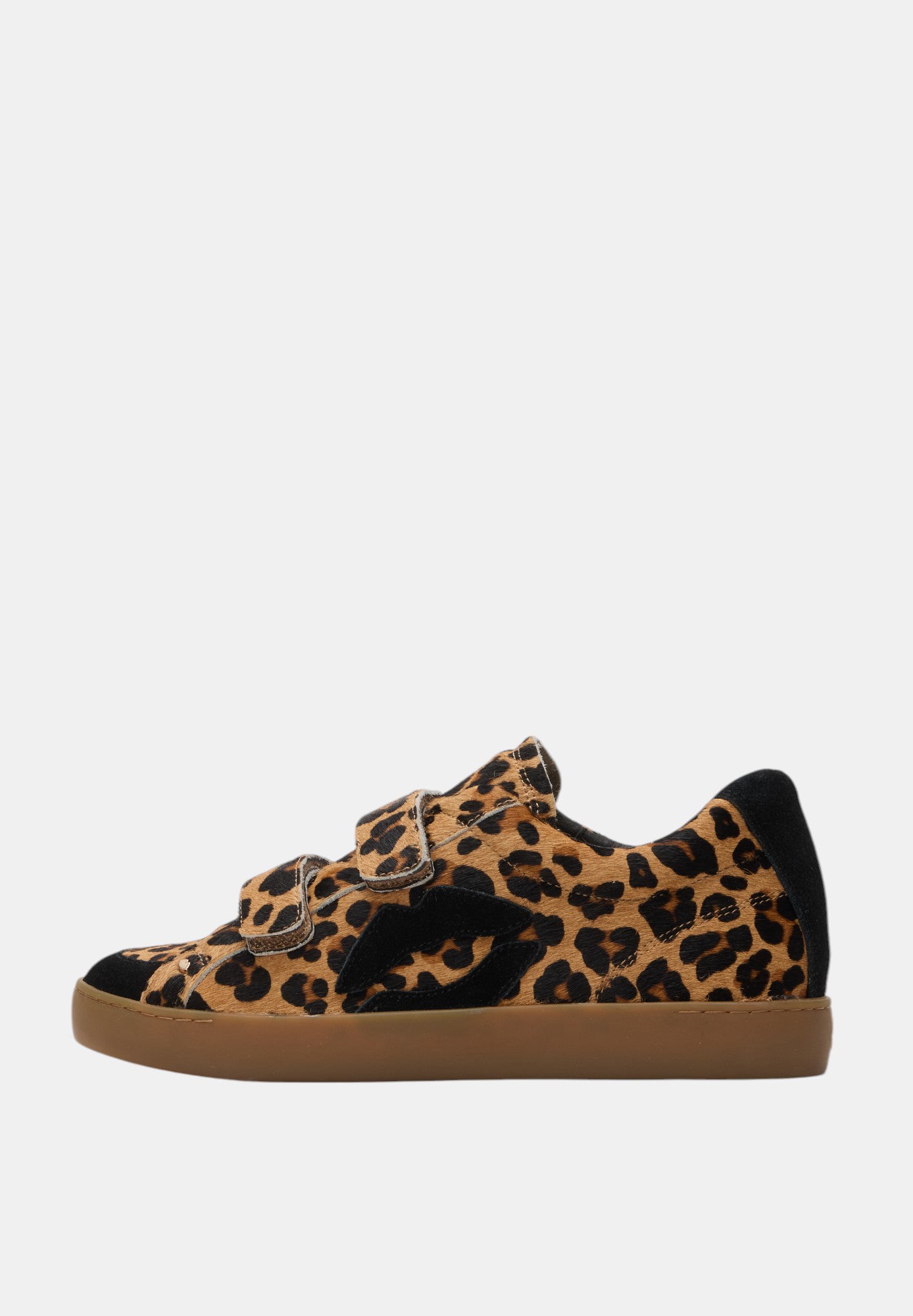 Baskets en cuir-Elisabeth-Leopard Noir