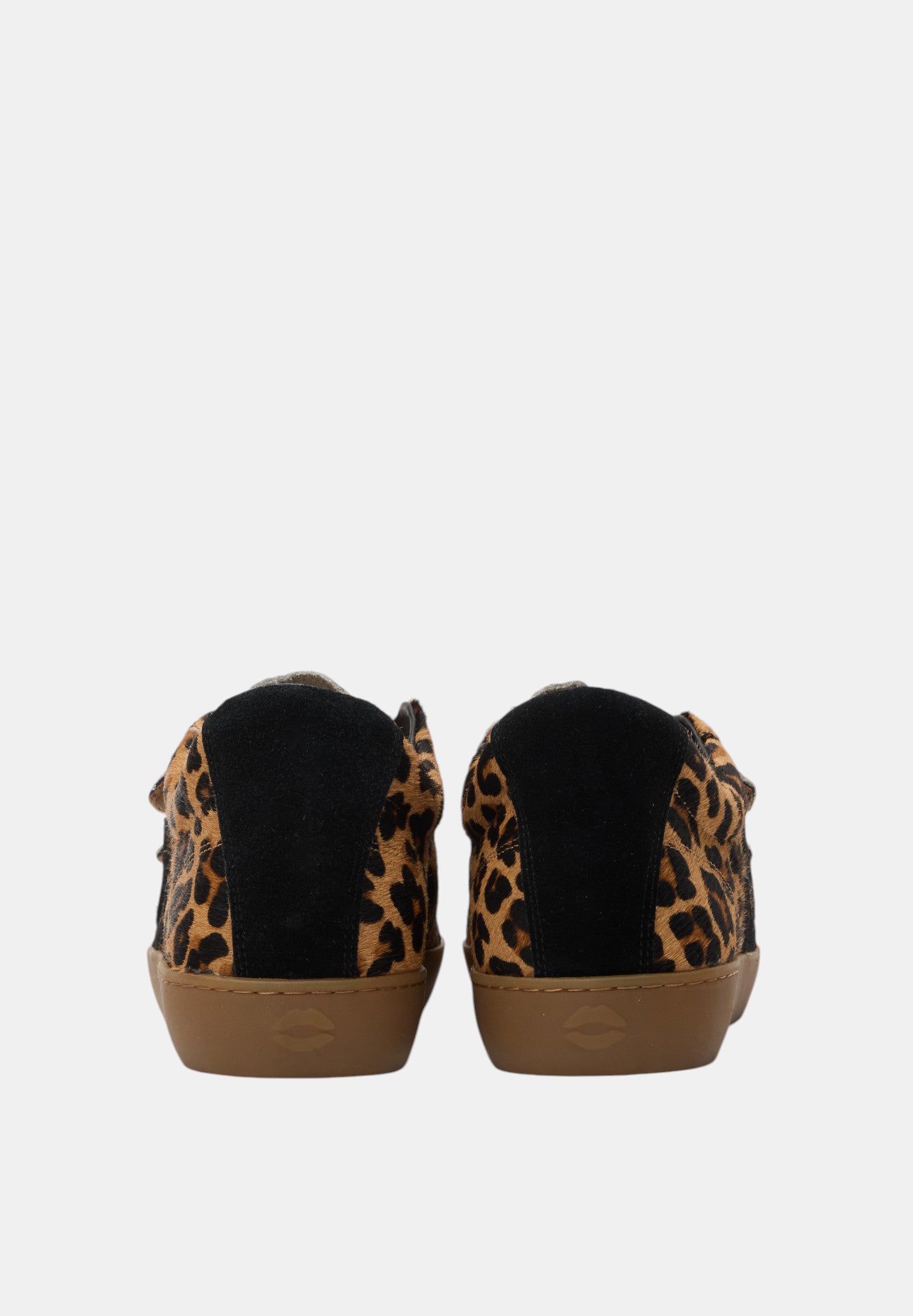 Baskets en cuir-Elisabeth-Leopard Noir