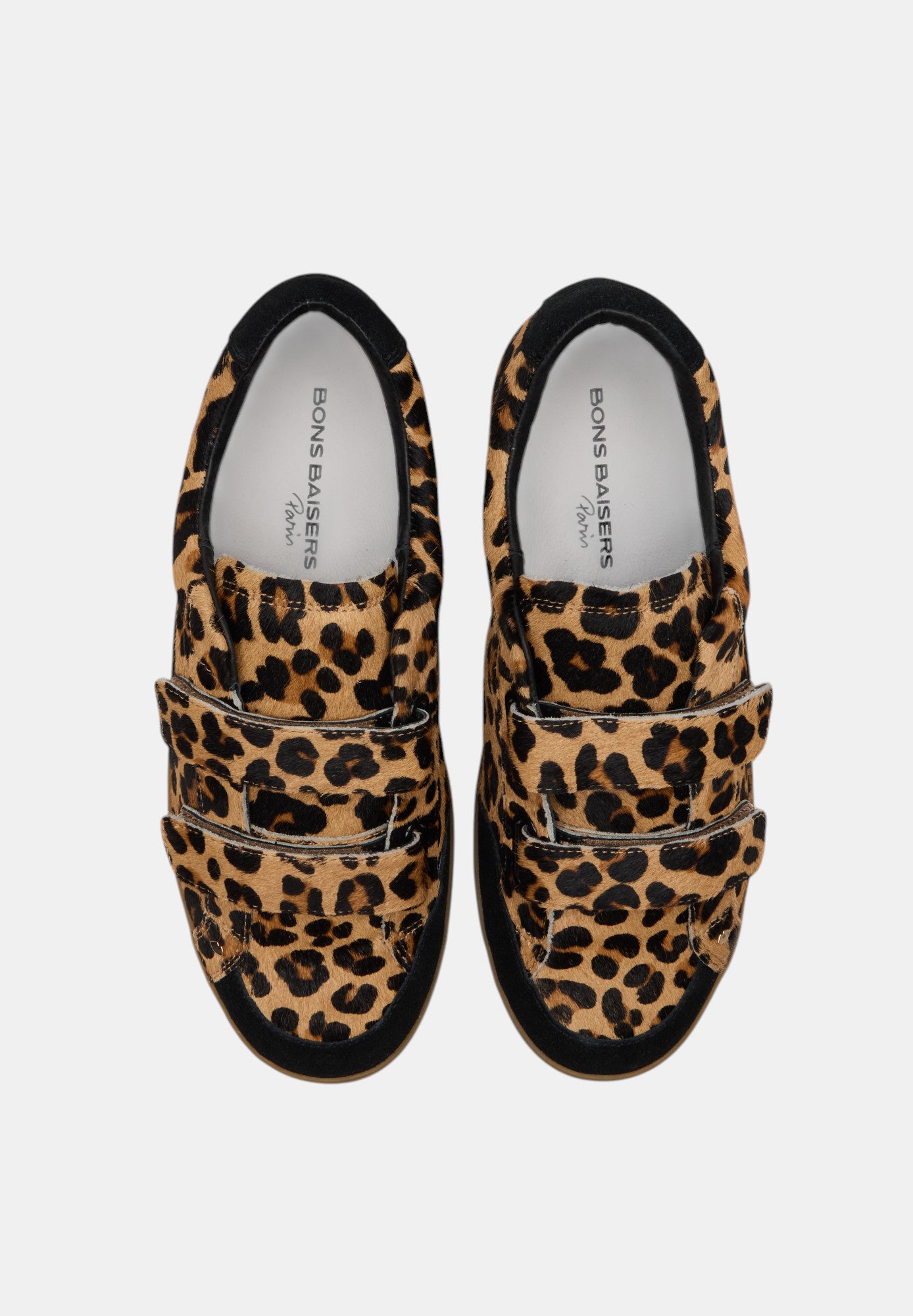 Baskets en cuir-Elisabeth-Leopard Noir
