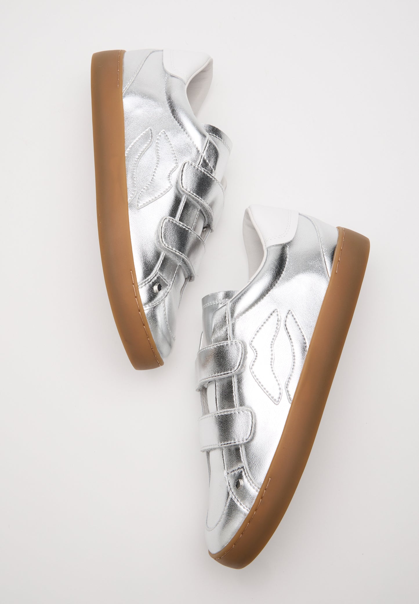 Baskets en cuir-Elisabeth-Silver