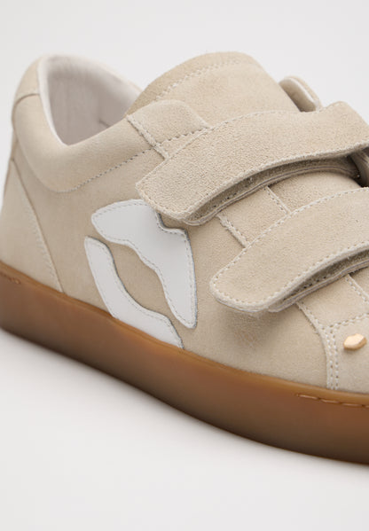Baskets en cuir-Elisabeth-Suede Creme