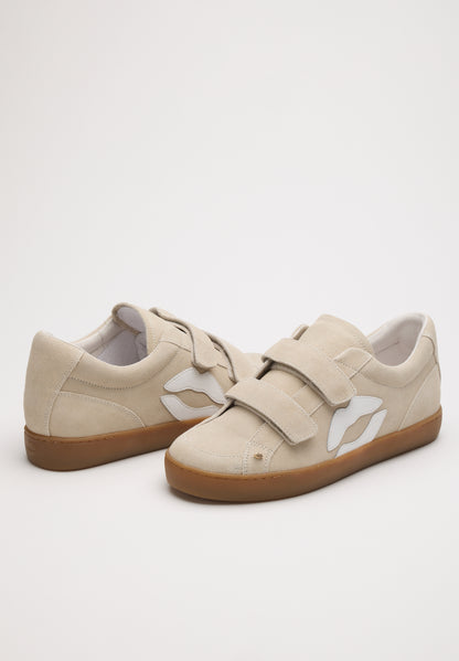 Baskets en cuir-Elisabeth-Suede Creme