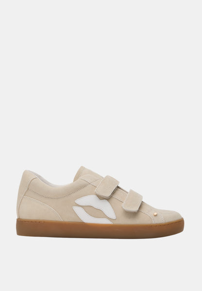 Baskets en cuir-Elisabeth-Suede Creme