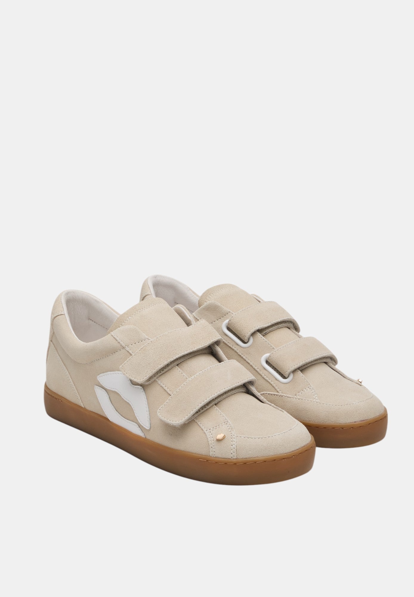 Baskets en cuir-Elisabeth-Suede Creme