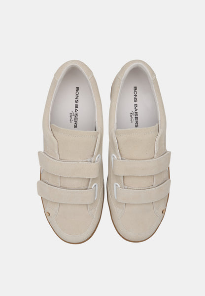 Baskets en cuir-Elisabeth-Suede Creme