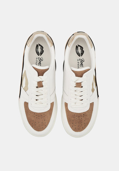 Loulou-Blanc Gold Suede