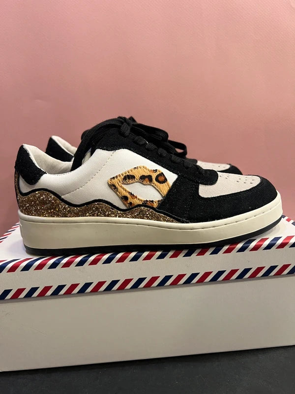 Loulou Noir Gold Léopard — paire réelle, photo 2