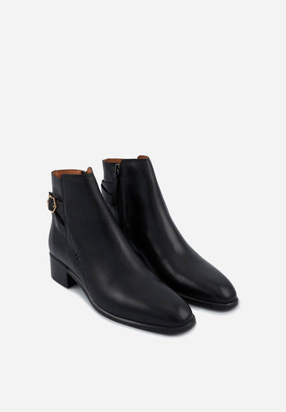 Bottines - Cuir Lisse Noir - Jane