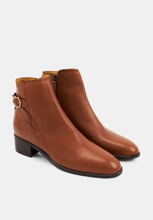 Jane-Cuir Lisse Cognac