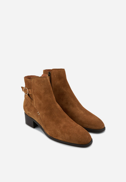 Jane-Leather Suede Camel