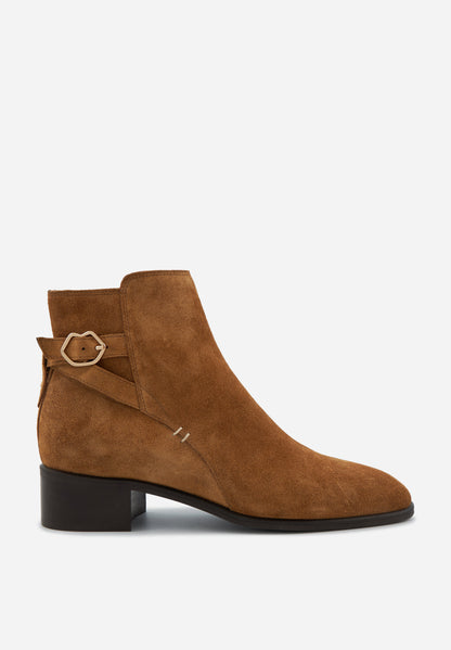 Jane-Leather Suede Camel