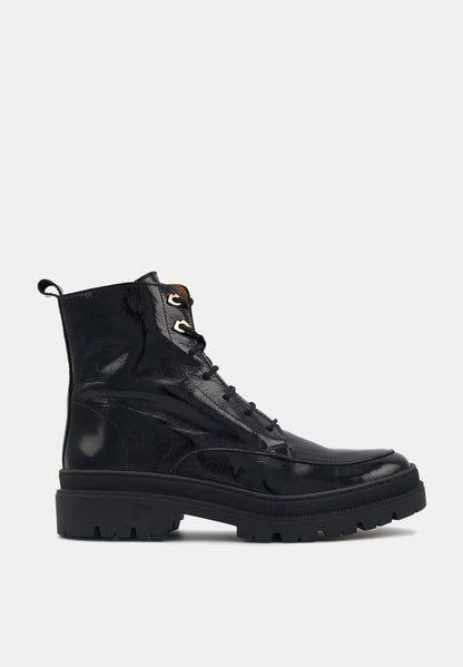 Camille-Black Shiny Leather