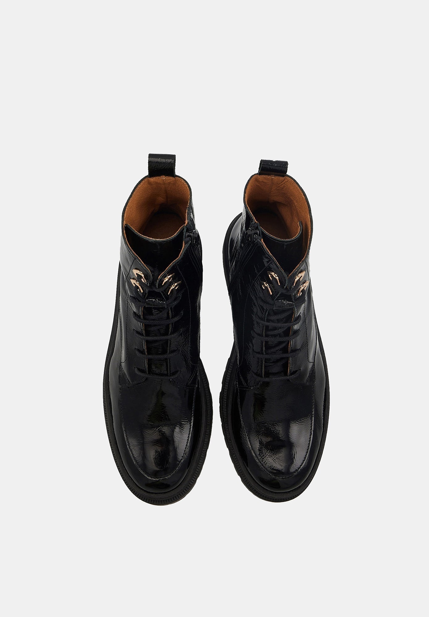 Camille-Black Shiny Leather