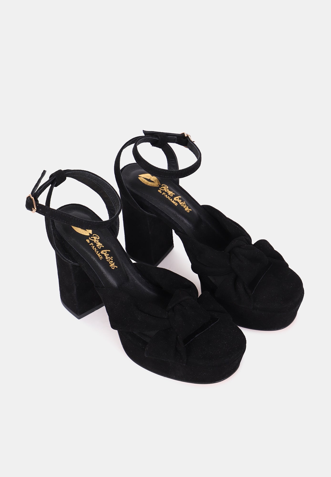Kim-Black Velvet Leather