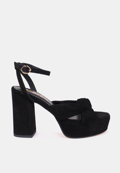 Kim-Black Velvet Leather