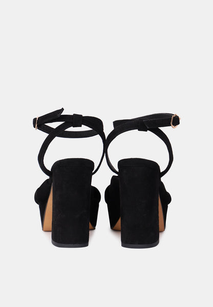Kim-Black Velvet Leather