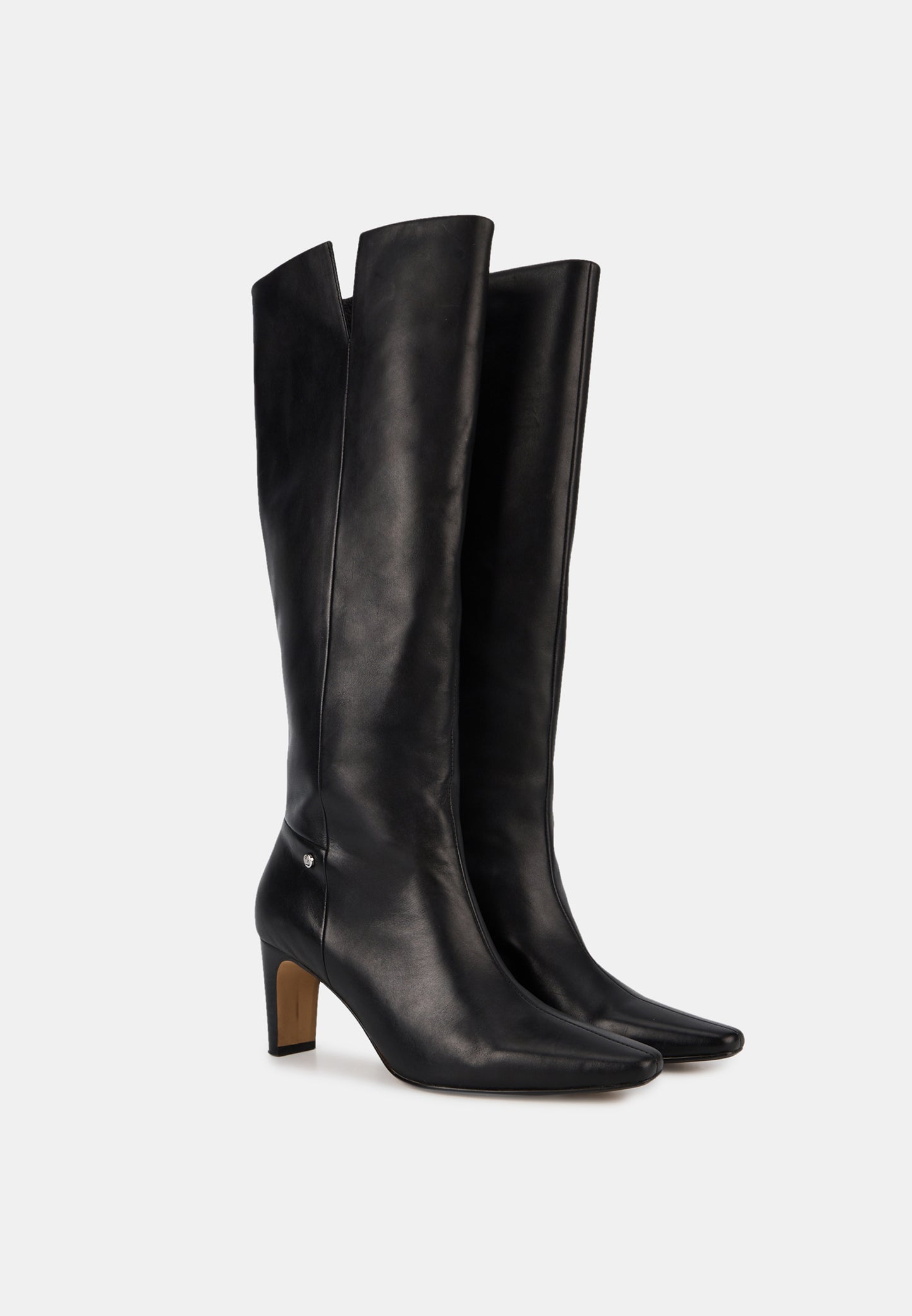 Bottes à talons - Cuir Lisse Noir - Paola