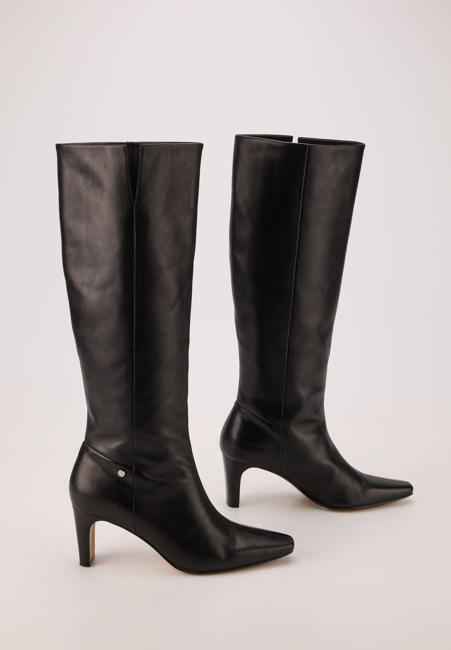 Bottes à talons - Cuir Lisse Noir - Paola