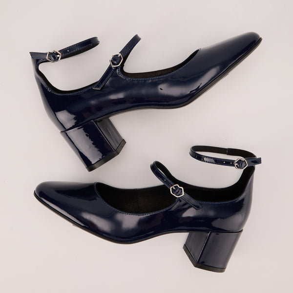 Escarpins Babies Art – Cuir Bleu – Doublure Cuir – Talon 7 Cm – Taille 38 – État Quasi Neuf