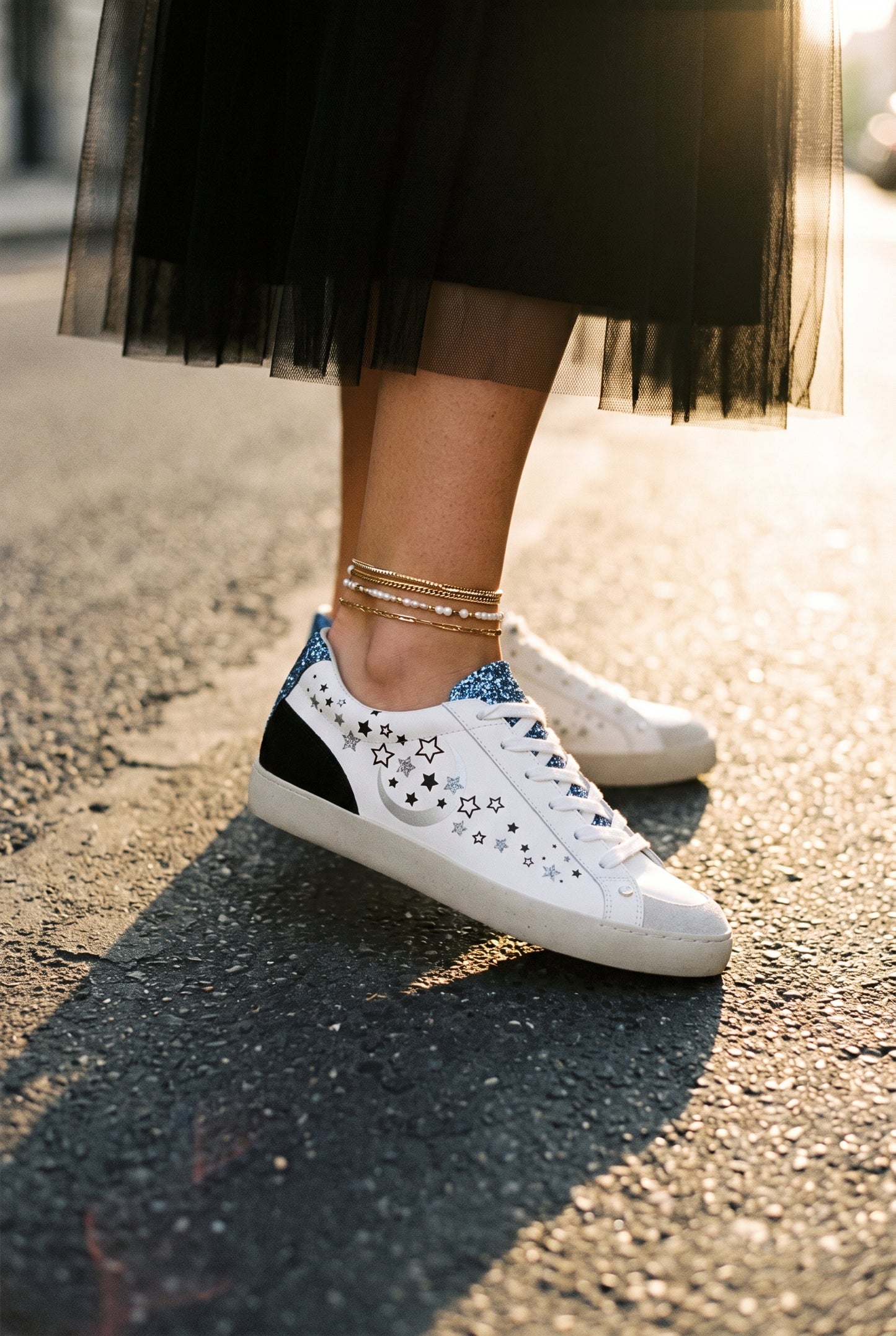Baskets en cuir-Colette-Moon Stars