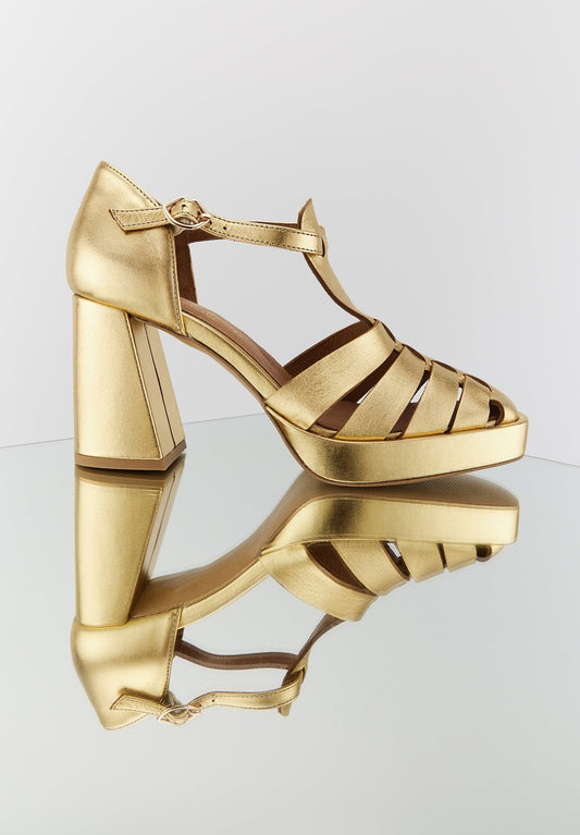 Carrie-Gold Metallic Leather